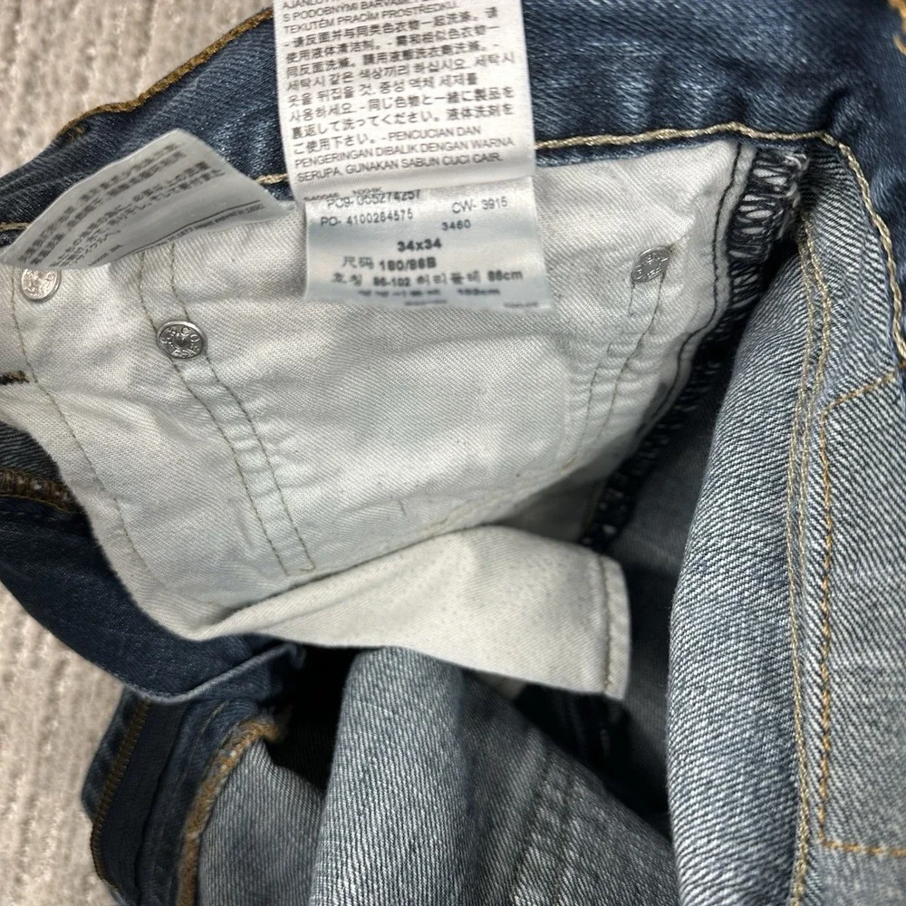 Levi's 527 Slim Bootcut Jeans Mens 34x34 Blue‎ Denim Low Rise Western Workwear